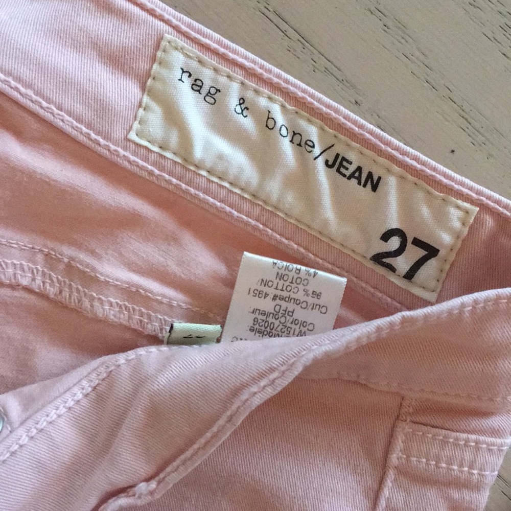 Rag and bone light pink skinny jeans
